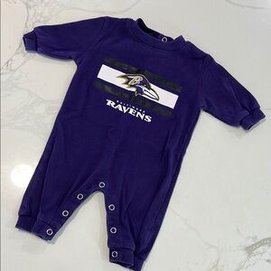 NFL Official 🏈 Ravens Purple Romper - Long Sleeve - Size 0-3 month